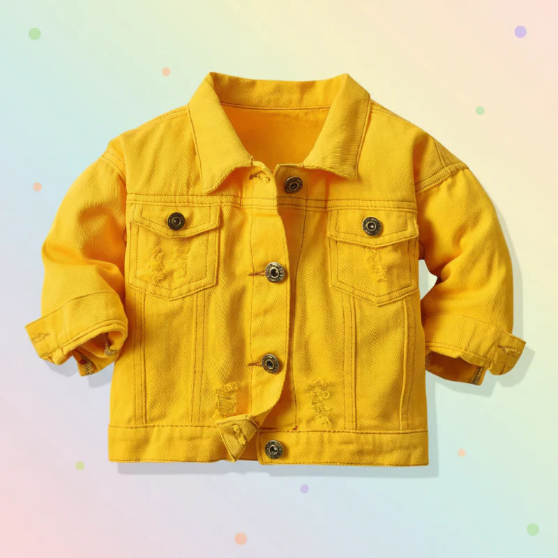 Candy Color Veste en jean – Veste en jean légère pour enfants