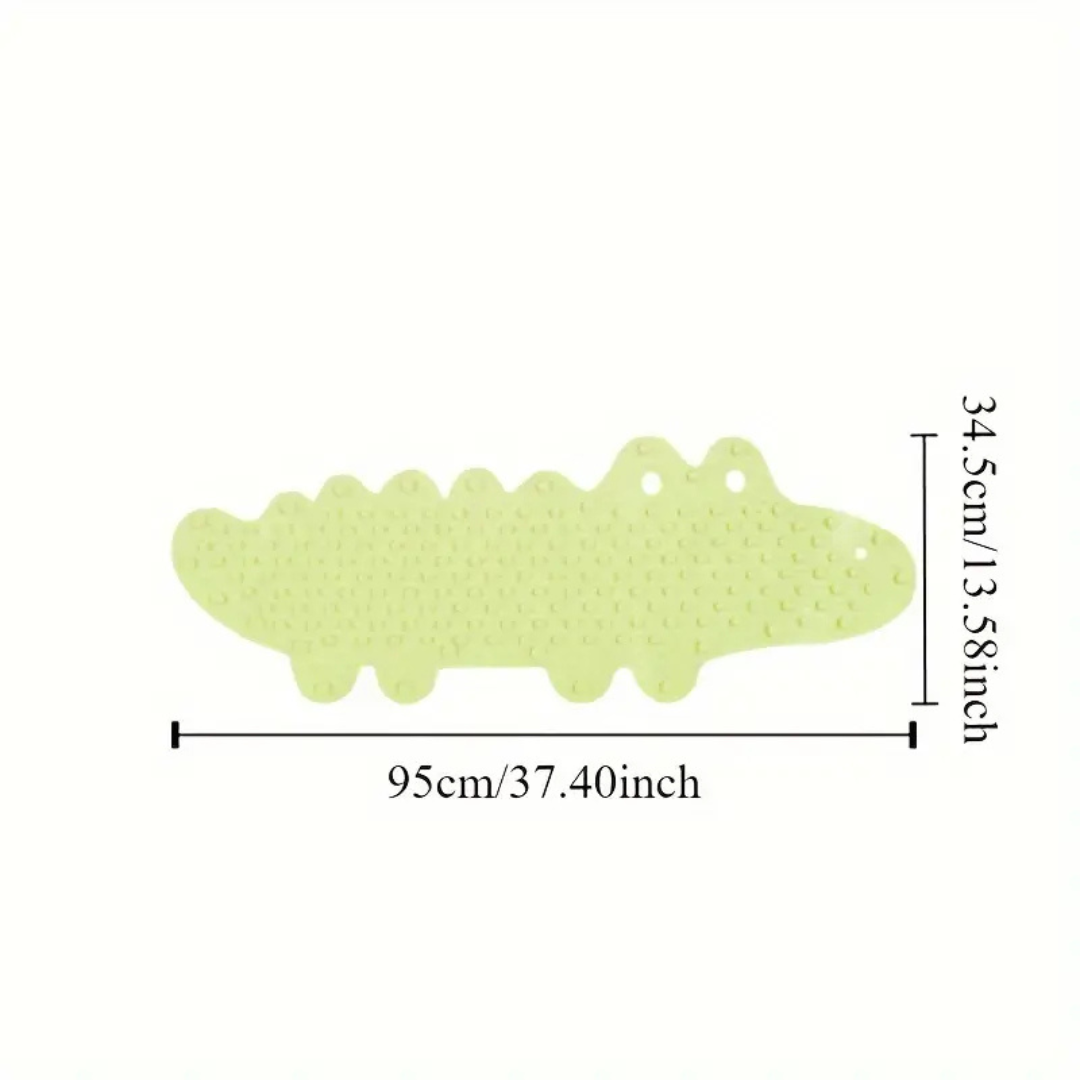 AquaJoy – Antidérapant et sûr – Tapis de bain pour enfants Crocodile