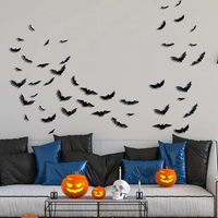 Thumbnail for SpookyGlow – Effrayant et plein d'ambiance – Décoration murale LED « chauve-souris d'Halloween »
