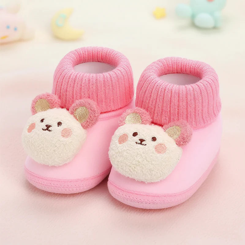 CuddleSteps – Chaudes et antidérapantes – Chaussons pour bébés animaux