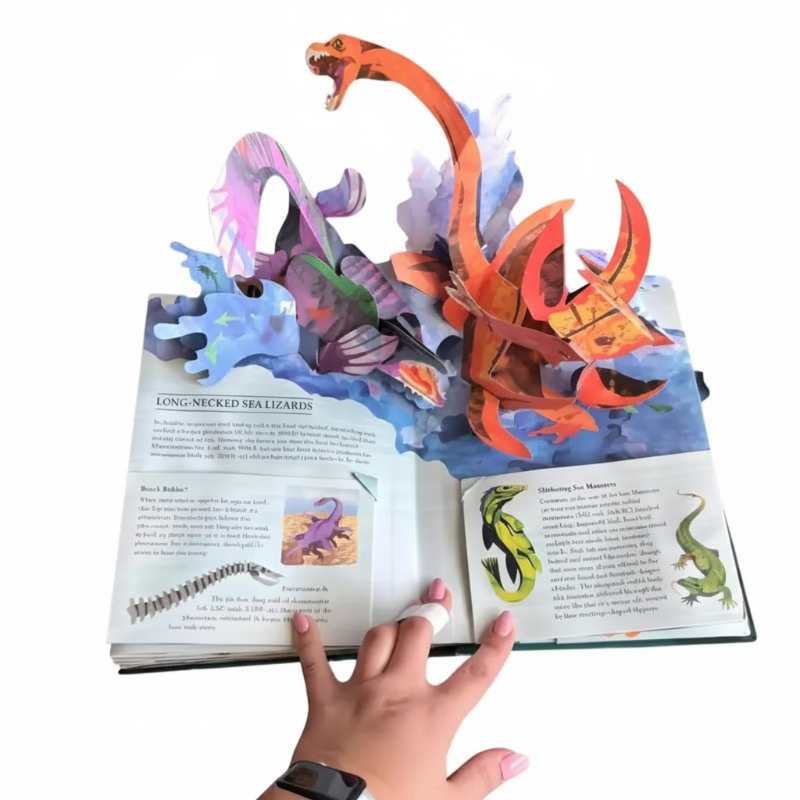 JurassicKids – Passionnant et éducatif – Encyclopédie des dinosaures en 3D : livre pop-up