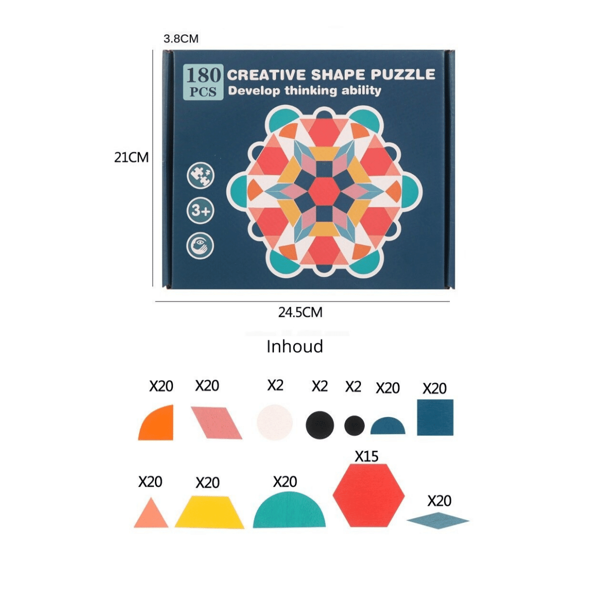 Woods™ - Développer la créativité - Puzzle de formes géométriques