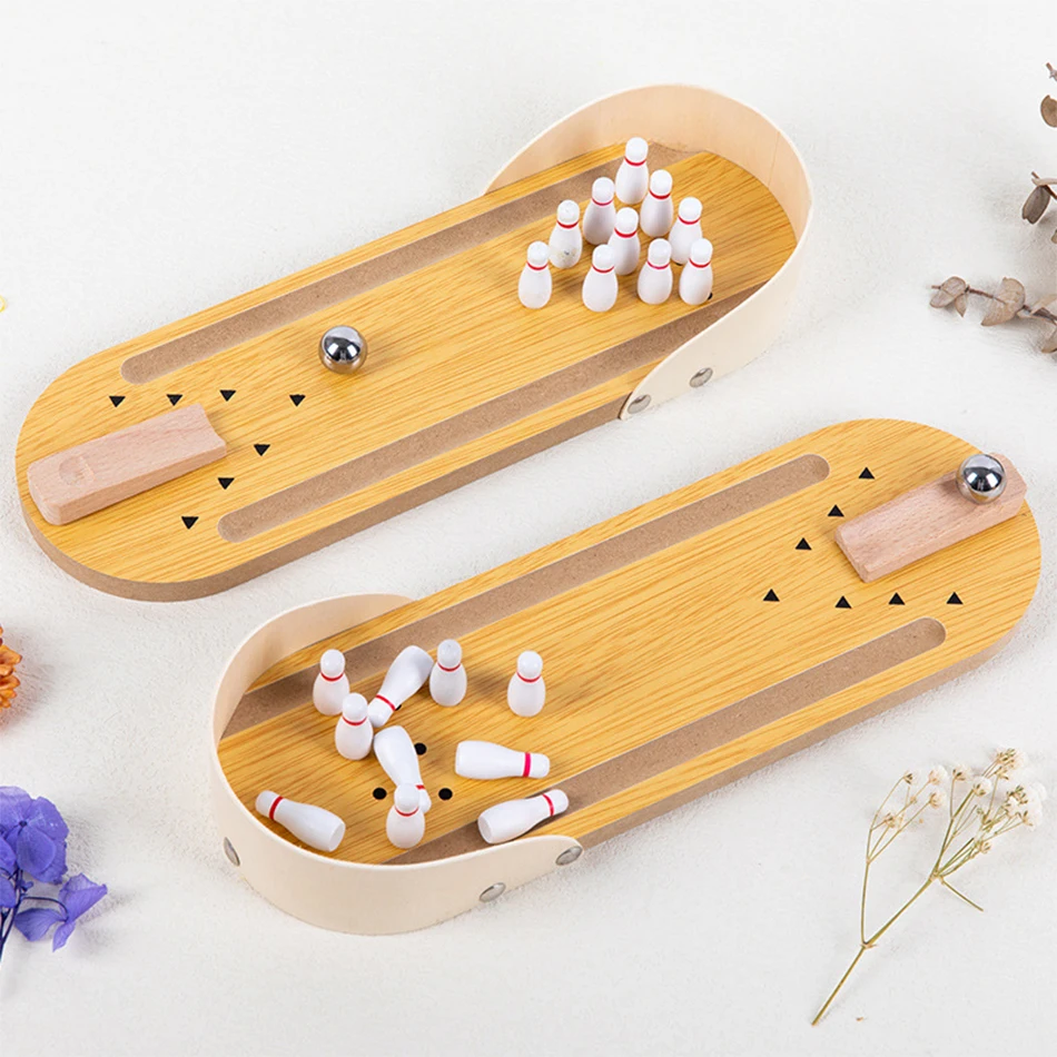 MiniStrike – Convivial et interactif – Jeu de bowling sur table en bois
