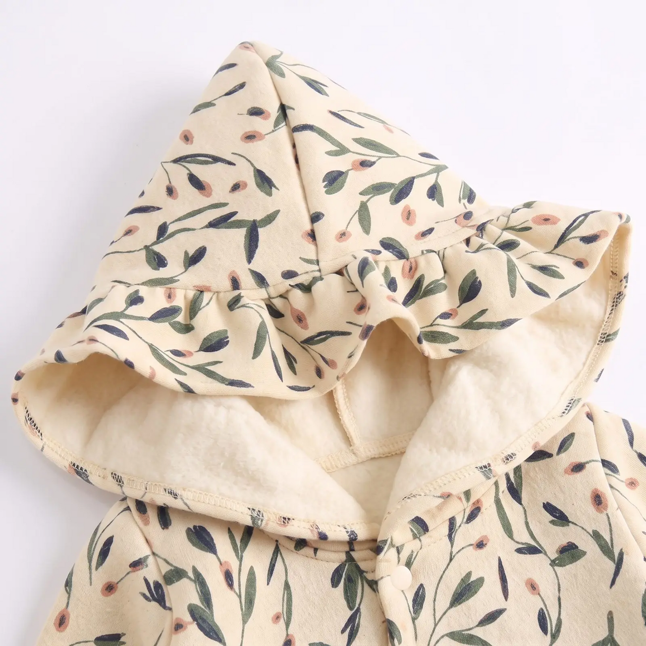 FloraCozy – Doux et chaud – Combinaison d'hiver pour bébé fille à motifs floraux