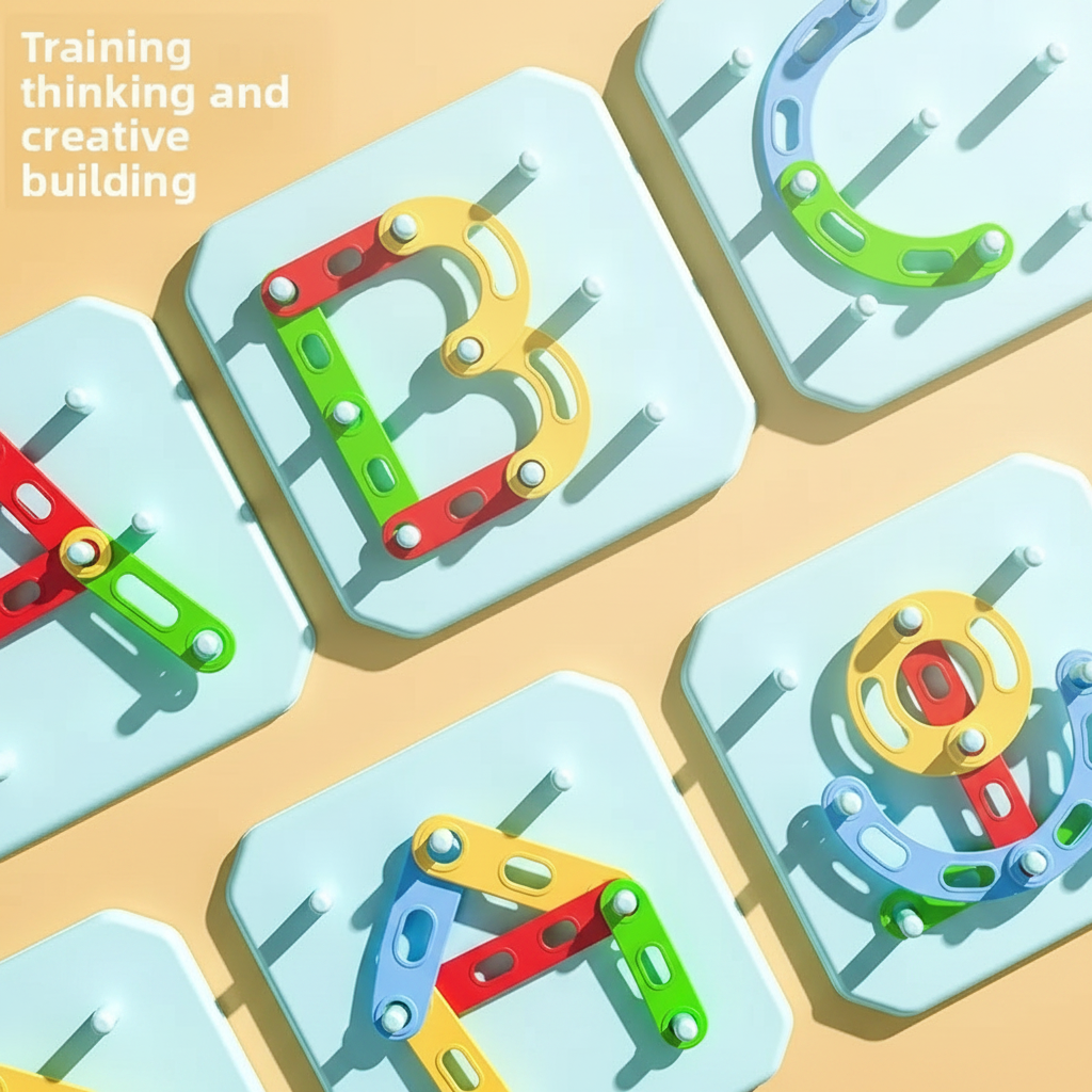 ShapeGenius – Créatif et éducatif – Puzzle géométrique sur panneau perforé
