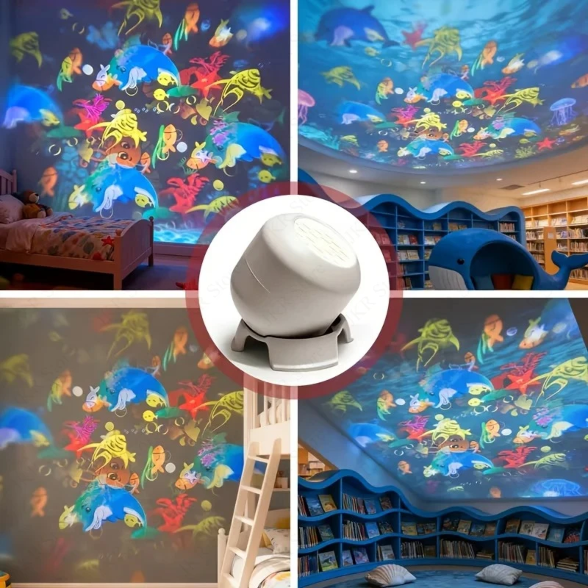 SeaDream – Ludique et éducatif – Veilleuse LED rotative à 360°
