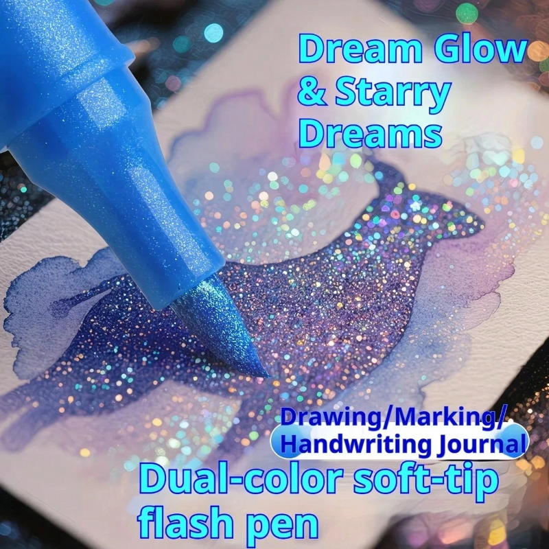 ArtShine – Coloré et pétillant – Coffret de feutres pailletés et lumineux double face
