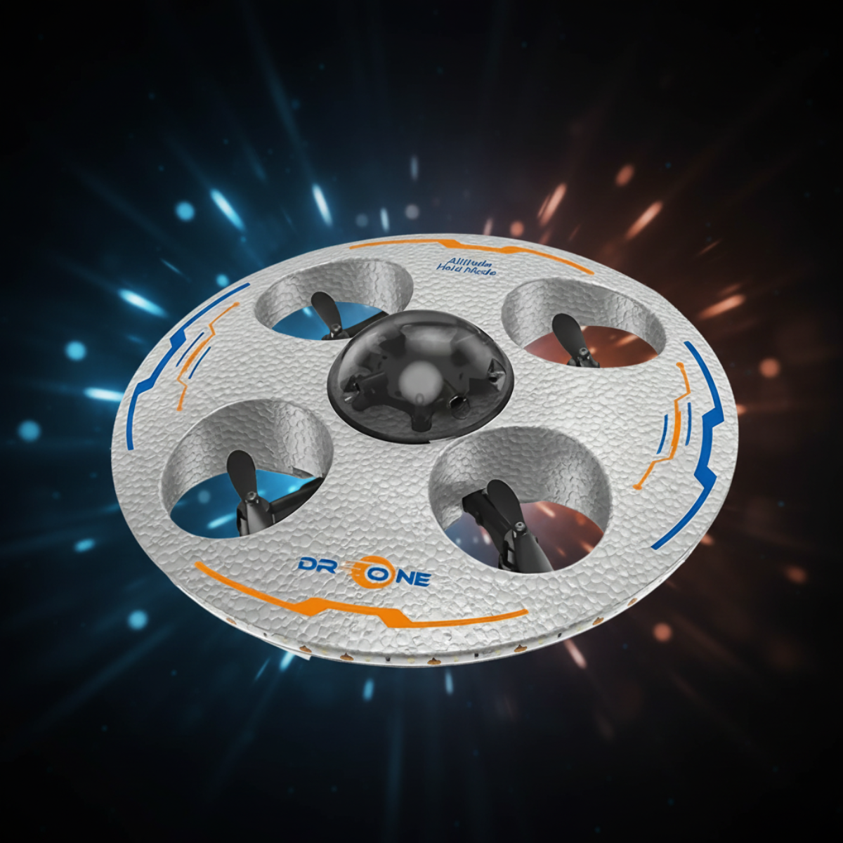 AeroQuest – LED & RC – Drone OVNI volant en suspension