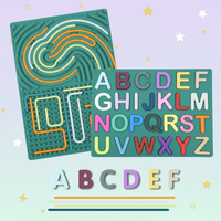 Thumbnail for BrainyKids – Éducatif et sensoriel – Tableau d'activités en silicone avec des lettres