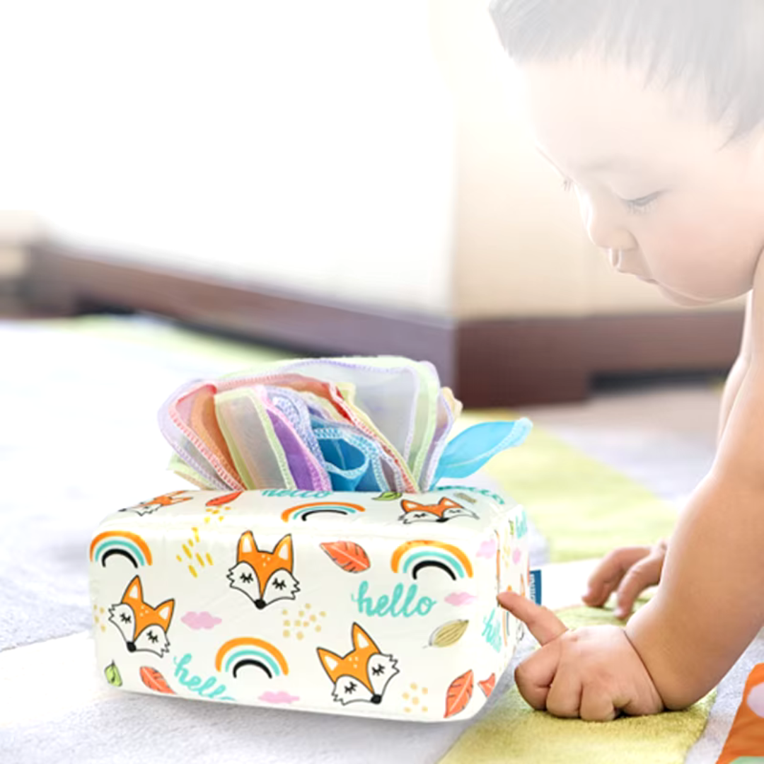 KleurenKracht – Développement et sens - Boîte à mouchoirs sensorielle Montessori