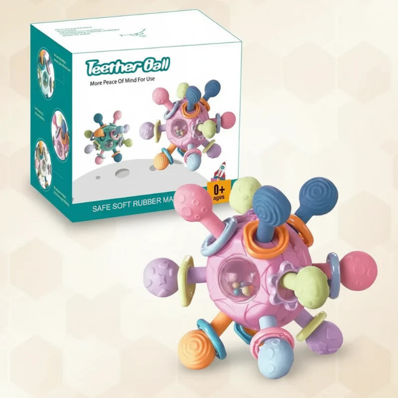 CalmChew – Doux et sûr – Anneau de dentition 3 en 1 en silicone