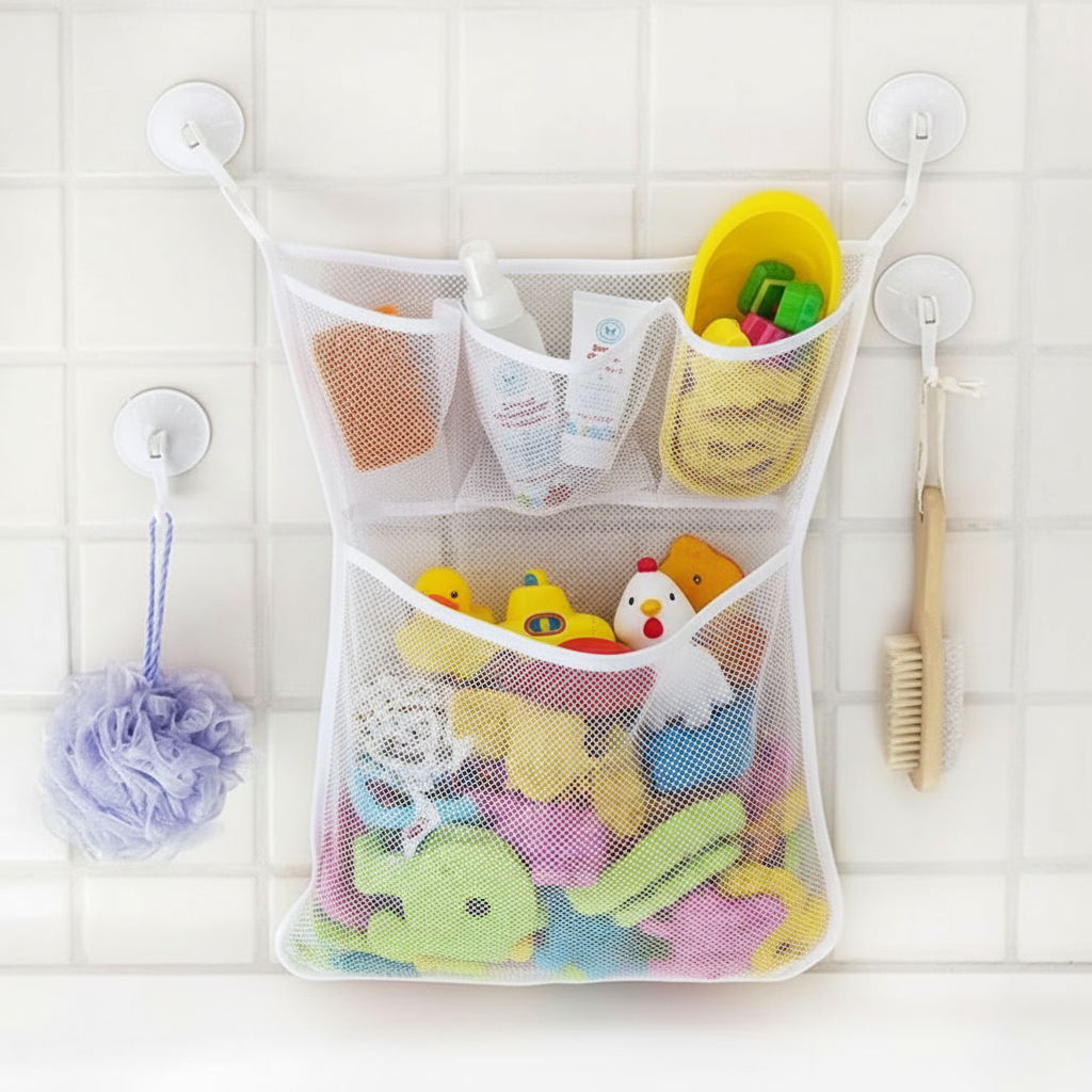 TubyTidy – Sans moisissure et spacieux – Filet de rangement pour jouets de bain
