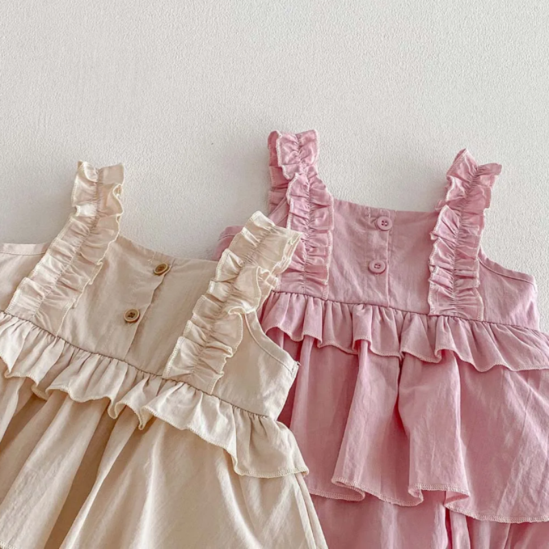 TinyBloom – Mignon et tout doux – Robe à volants pour bébé et tout-petit
