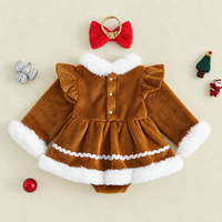 Thumbnail for LittleGinger – Chaleureux et festif – Combinaison de Noël pour bébé avec bandeau