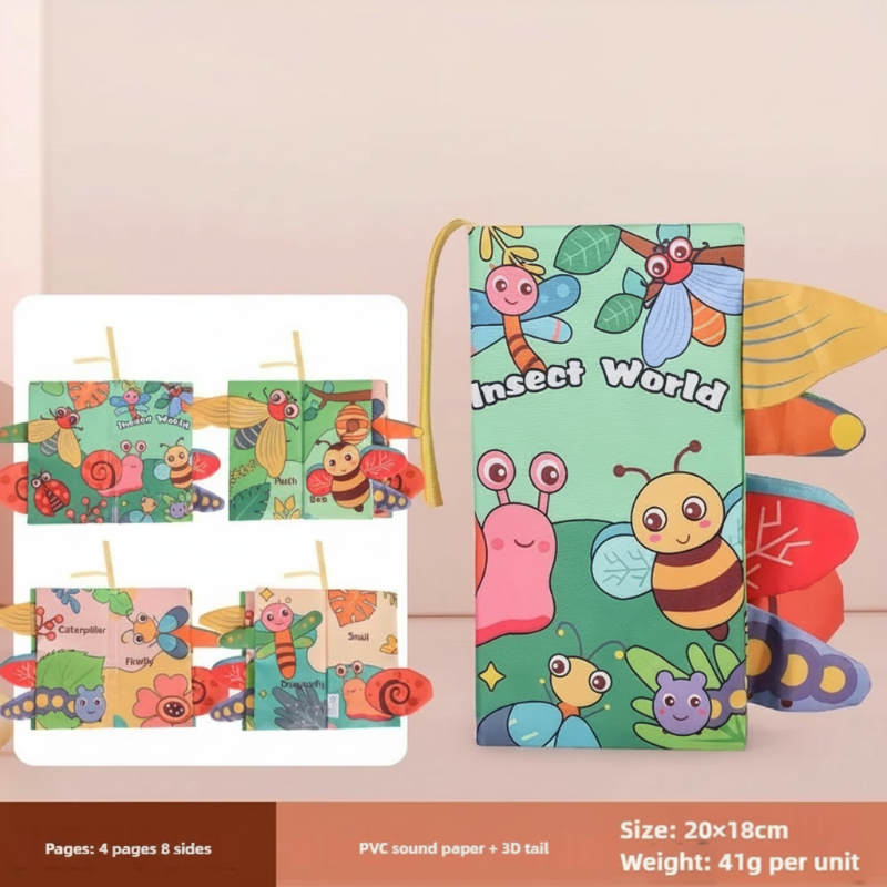 SoftTails – Coloré et sensoriel – Livre à rabats pour bébé