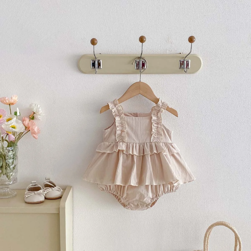 TinyBloom – Mignon et tout doux – Robe à volants pour bébé et tout-petit