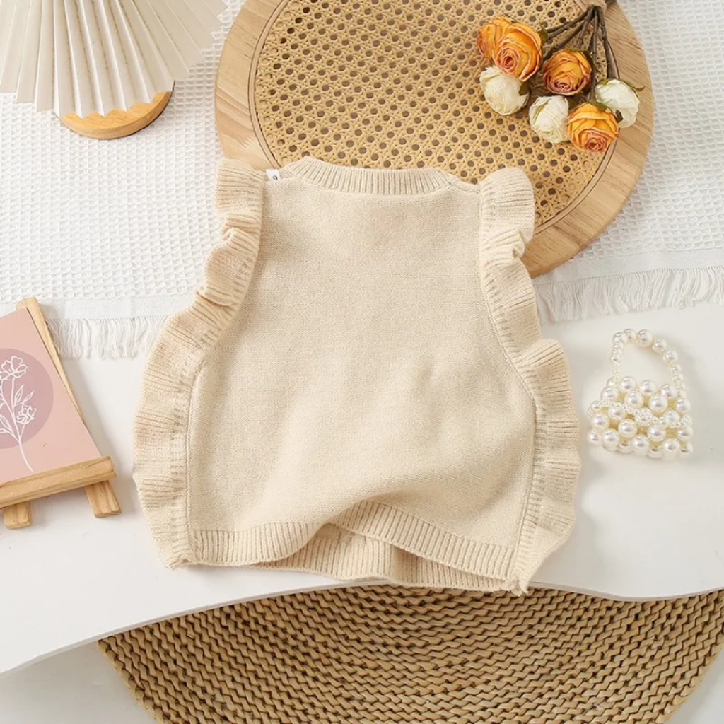 LittlePetal – Mignon et confortable – Gilet sans manches pour fille à motifs floraux