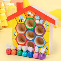 Thumbnail for HoneyHive – Montessori & Éducatif – Jeu de tri des abeilles en bois