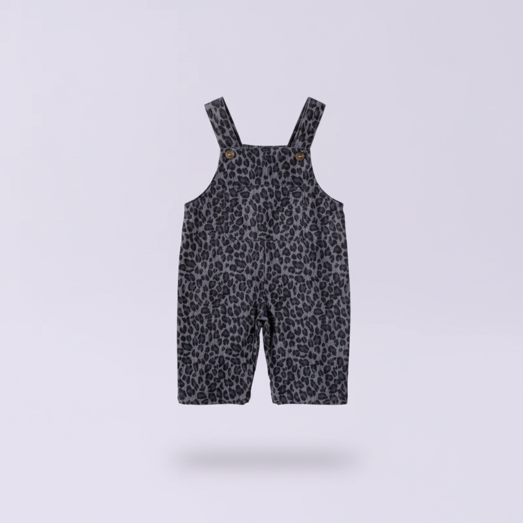 LeopardChic – Tendance et confortable – Salopette pour fille à imprimé léopard