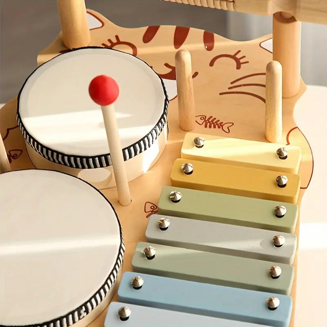 Woods – Musical et éducatif – Batterie en bois pour tout-petits