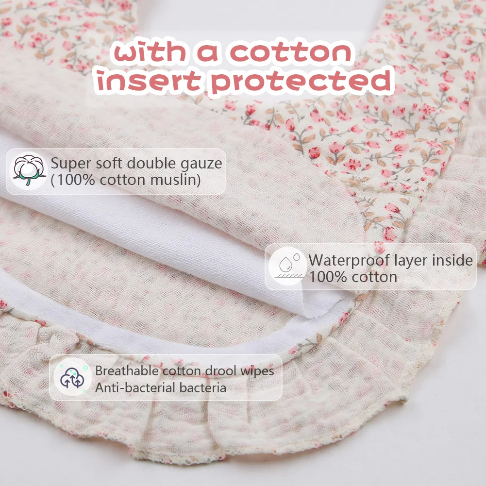 BabyBloom – Mignon et confortable – Bavoir pour bébé à bordure à volants