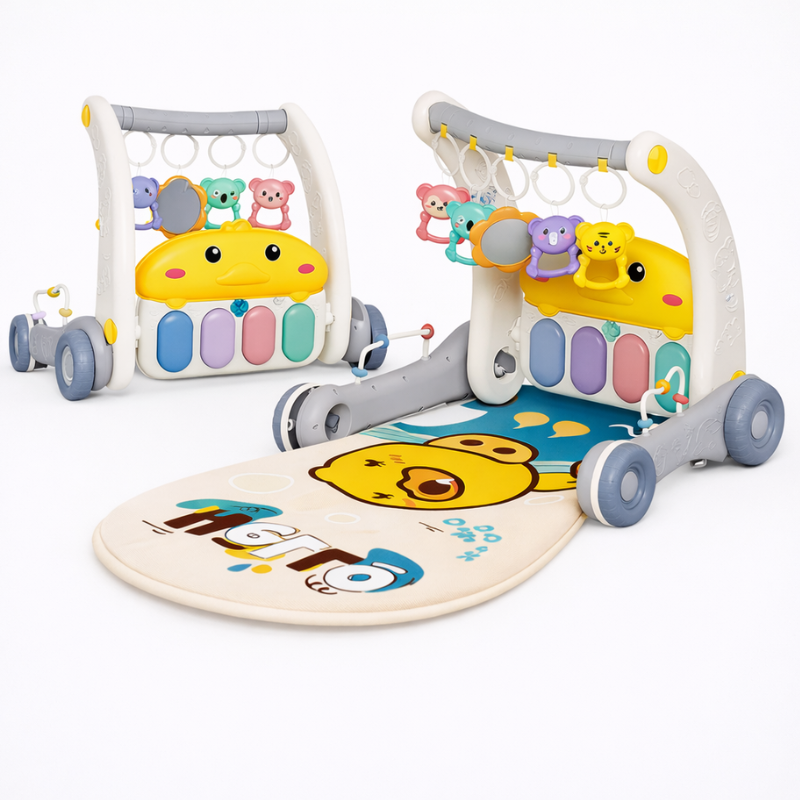 Step & Play – Interactif et sécurisé – Trotteur et baby gym 3 en 1