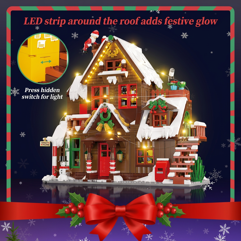 ChristmasHome – Festif et créatif – Kit de construction « Maison de Noël »