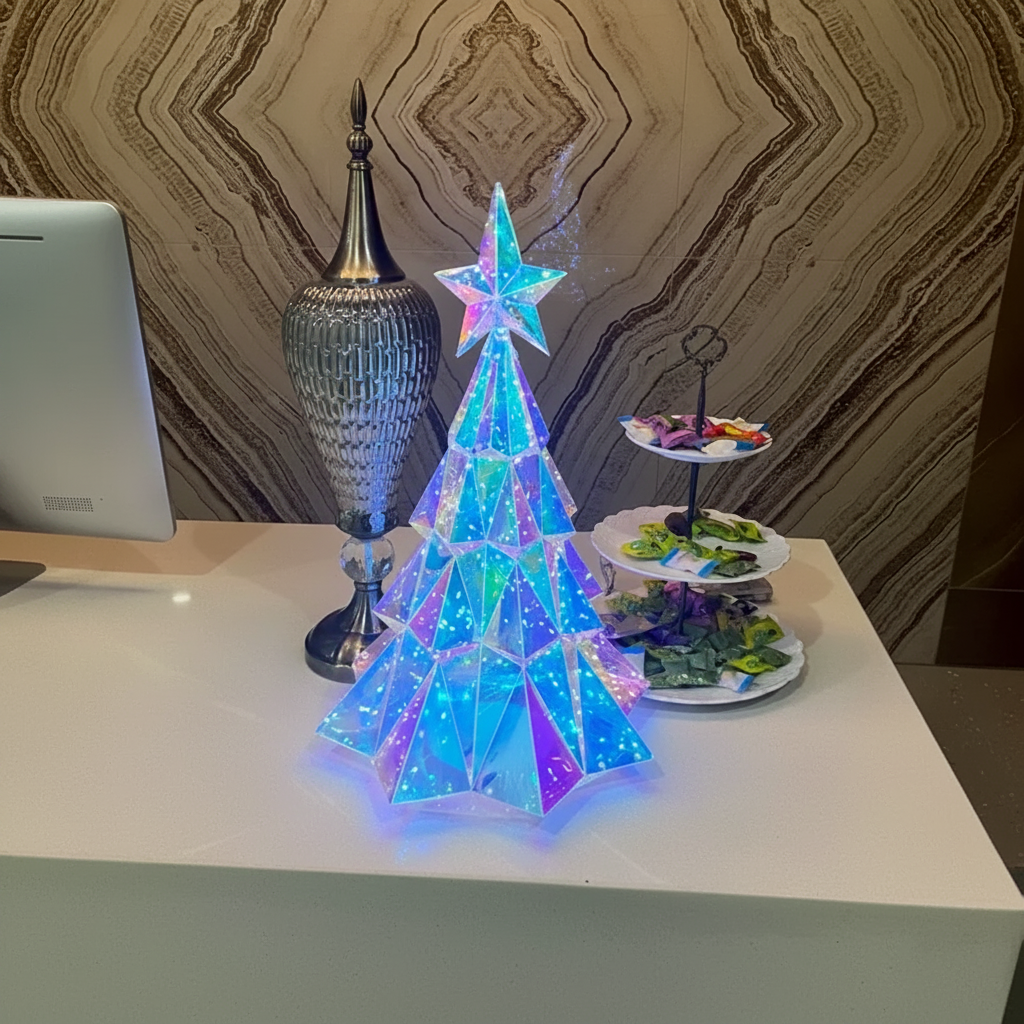 CrystalGlow – Festif et chaleureux – Sapin de Noël décoratif à LED