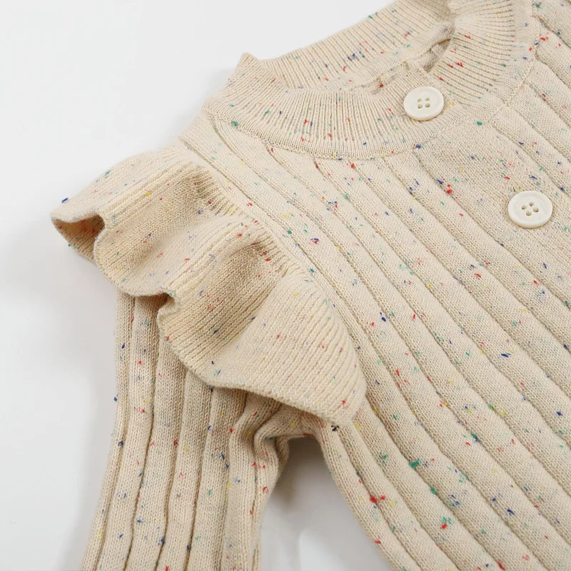 MiniAurora – Doux et élégant – Combinaison tricotée pour bébé avec des ailes d'ange et un bandeau