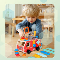 Thumbnail for BuildRescue – Éducatif et créatif – Camion de pompiers en bois
