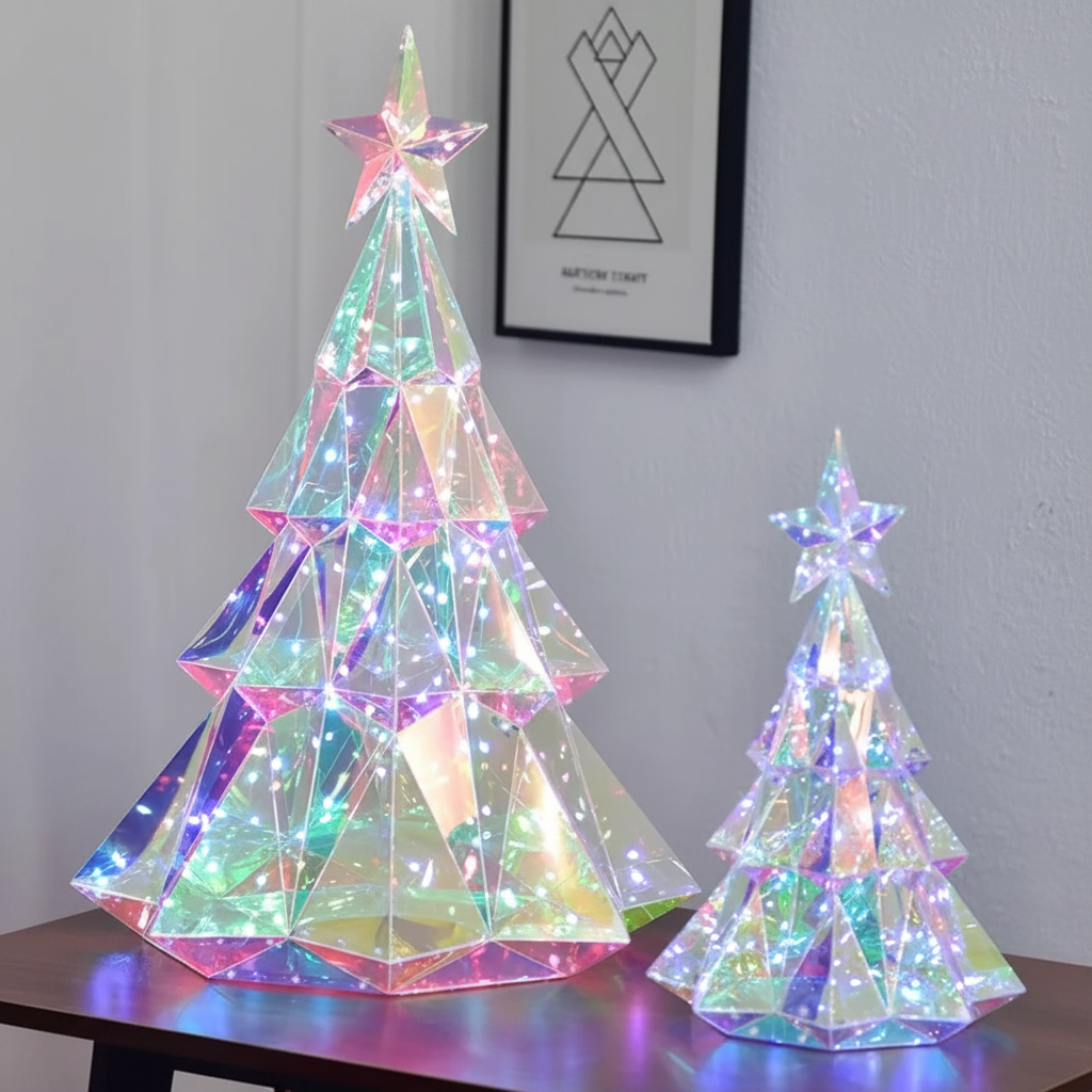 CrystalGlow – Festif et chaleureux – Sapin de Noël décoratif à LED