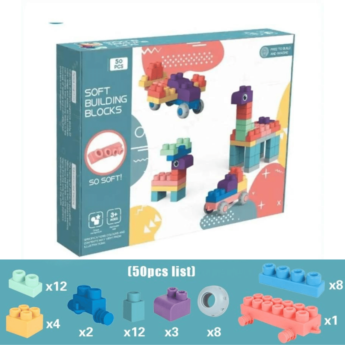 Soft Building Blocks™ - Construire en s'amusant - Blocs de construction souples