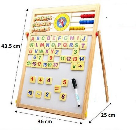 Woods™ - Apprendre à compter et à écrire - Tableau blanc magnétique multifonctionnel