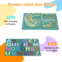 Thumbnail for BrainyKids – Éducatif et sensoriel – Tableau d'activités en silicone avec des lettres