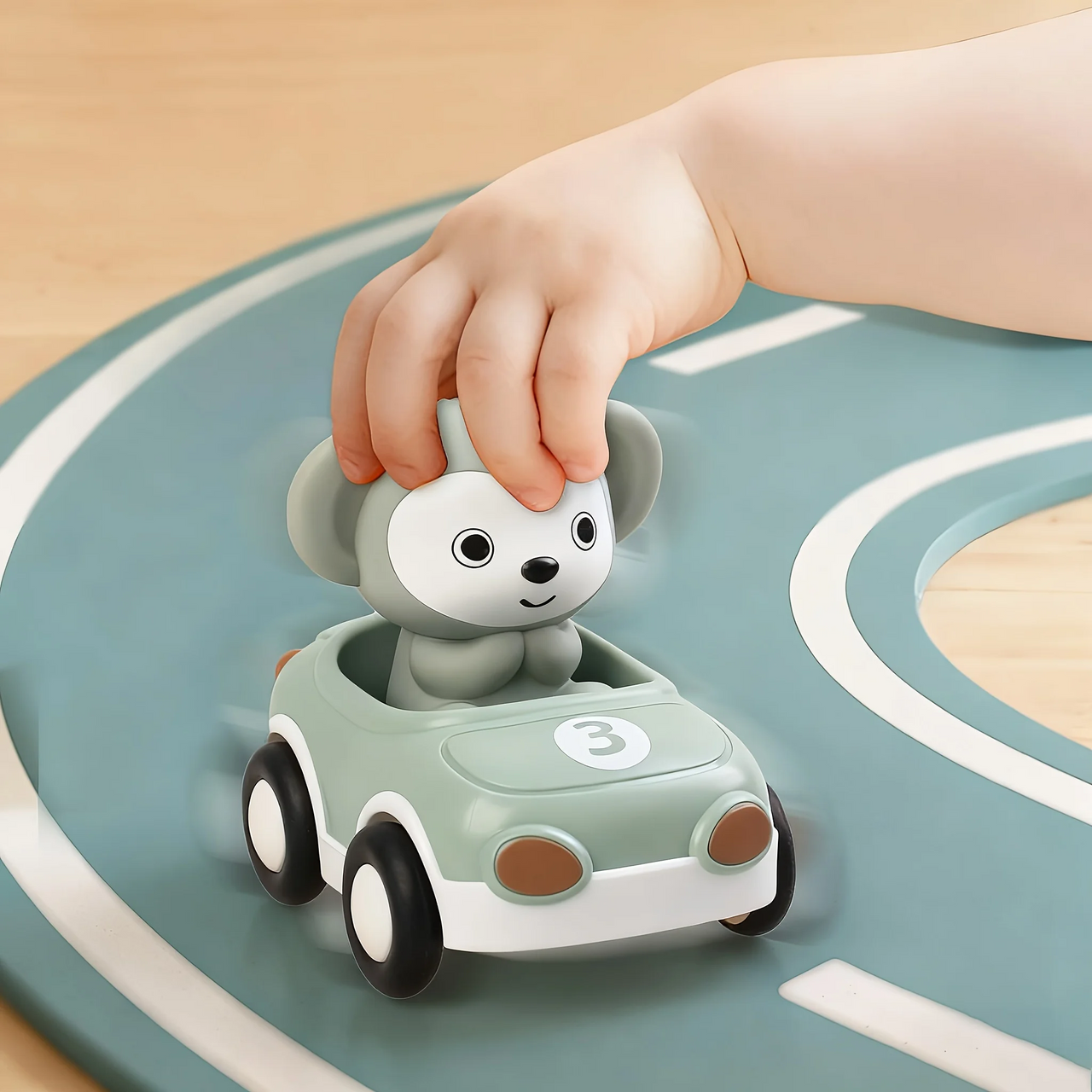 AnimalRide – Ludique et mignon – Voitures en silicone en forme d'animaux (lot de 3)