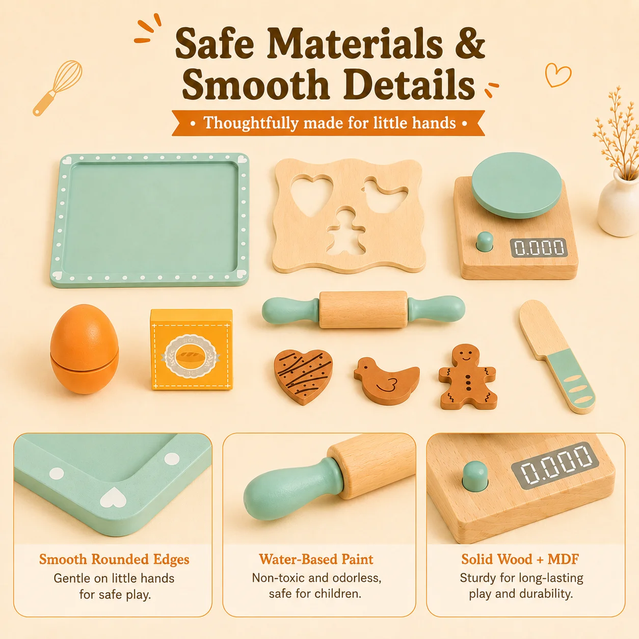 BakeBuddy – Créatif et éducatif – Kit de pâtisserie en bois