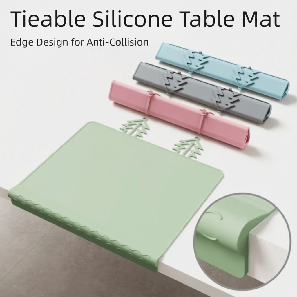 BabySafe – Pratique et hygiénique – Set de table en silicone à rebord surélevé