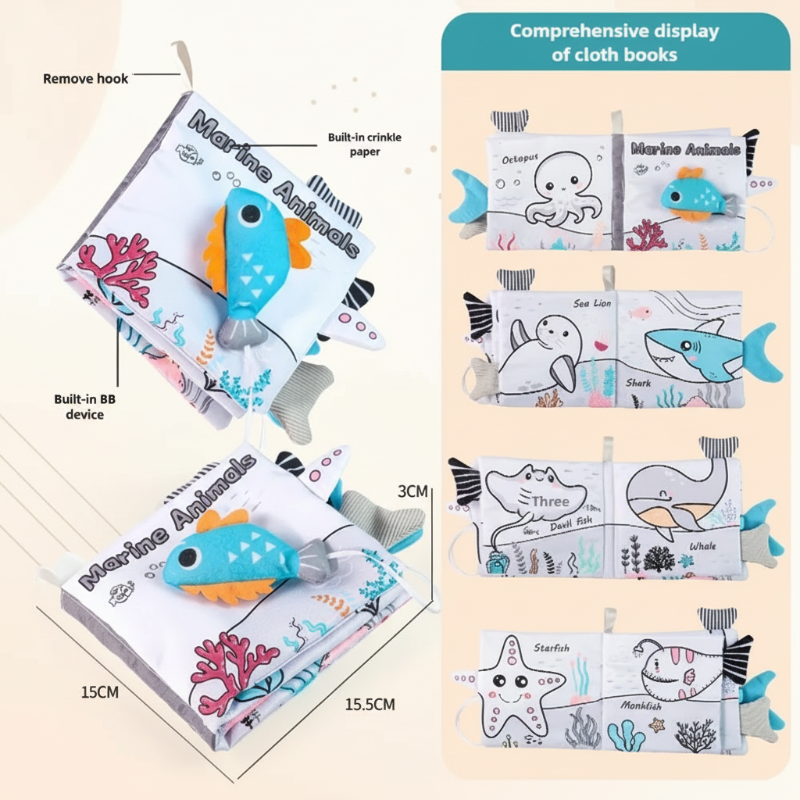 SoftTails – Coloré et sensoriel – Livre à rabats pour bébé