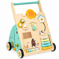 Thumbnail for WoodenSteps – Naturel et éducatif – Trotteur en bois pour bébé avec panneaux ludiques