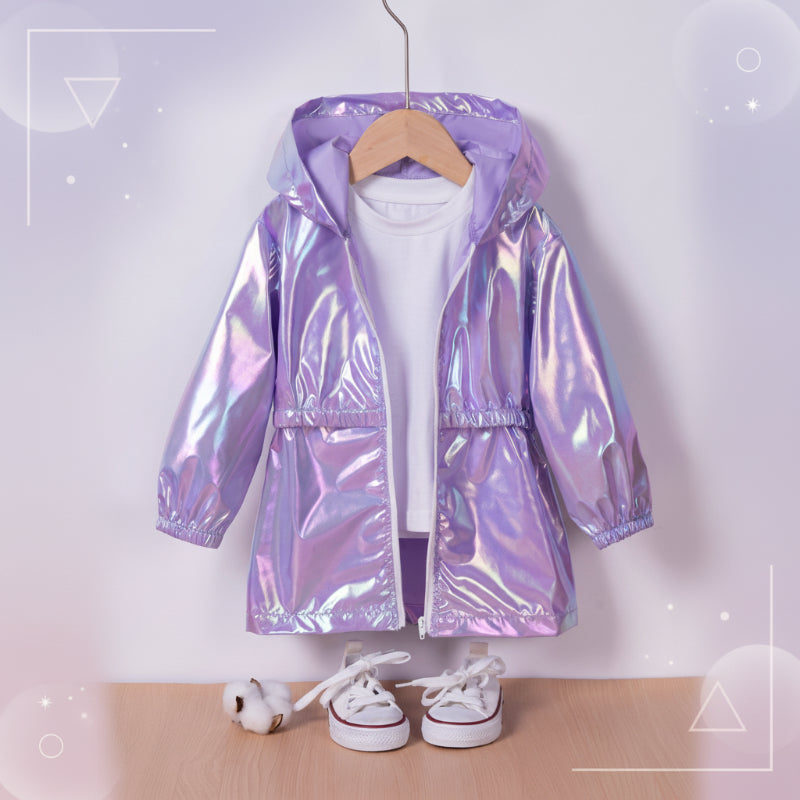 LumiBreeze – Brillant & Léger – Imperméable pour enfant avec capuche