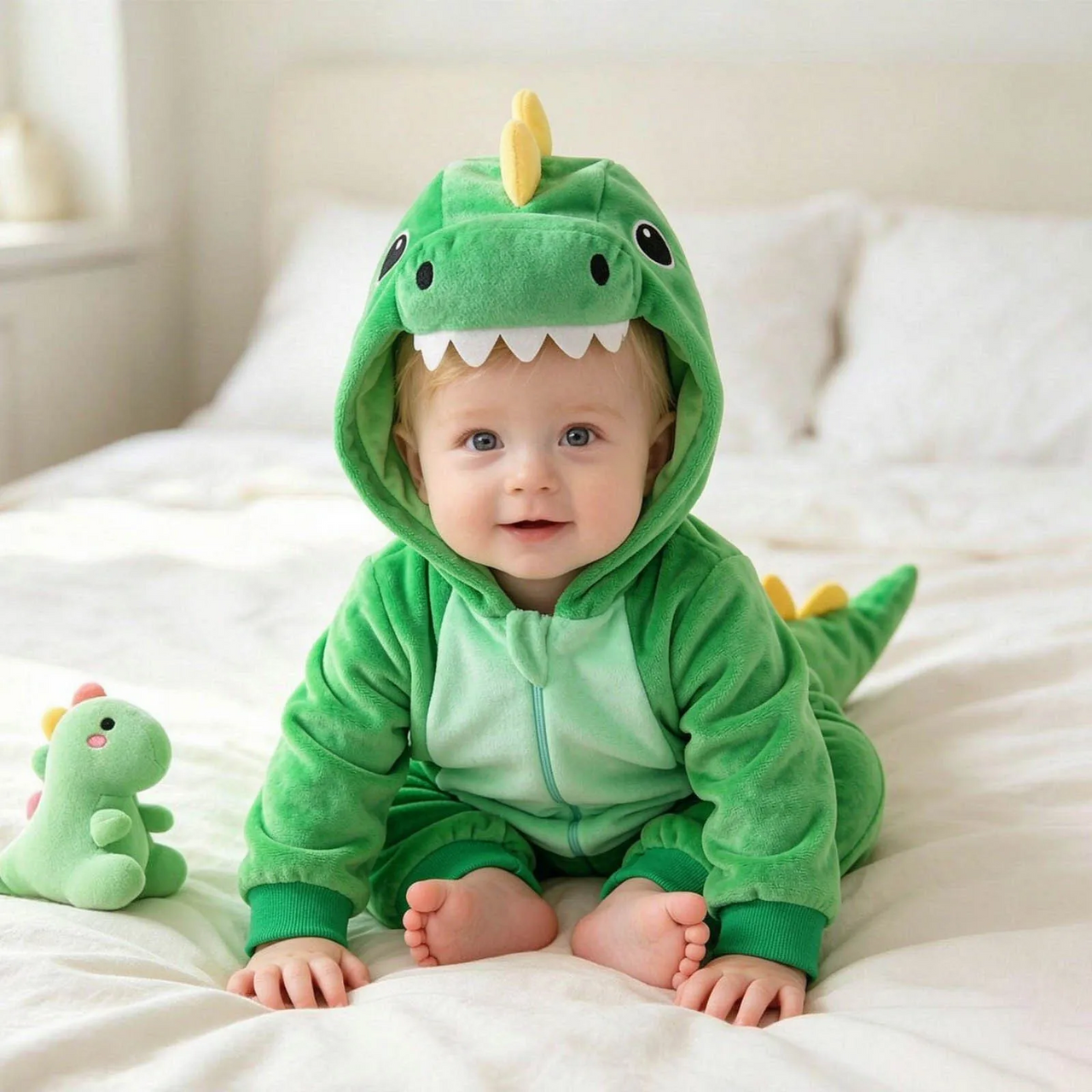 RoarBuddy – Mignon et ludique – Combinaison à capuche « Bébé dinosaure »