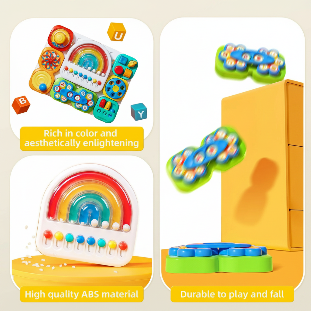 BusyFun – Éducatif et pratique – Tableau d'activités sensorielles