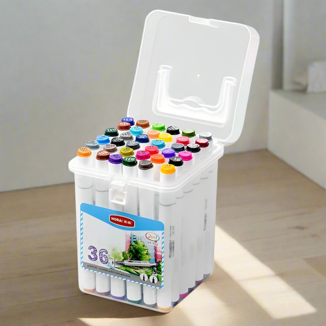 HighlightPro – Double & Coloré – Feutres scolaires sans odeur et lavables