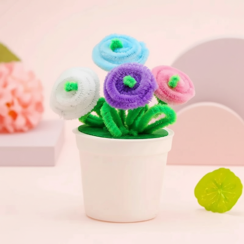 CraftBloom – Coloré et créatif – Kit de bricolage pour pot de fleurs DIY