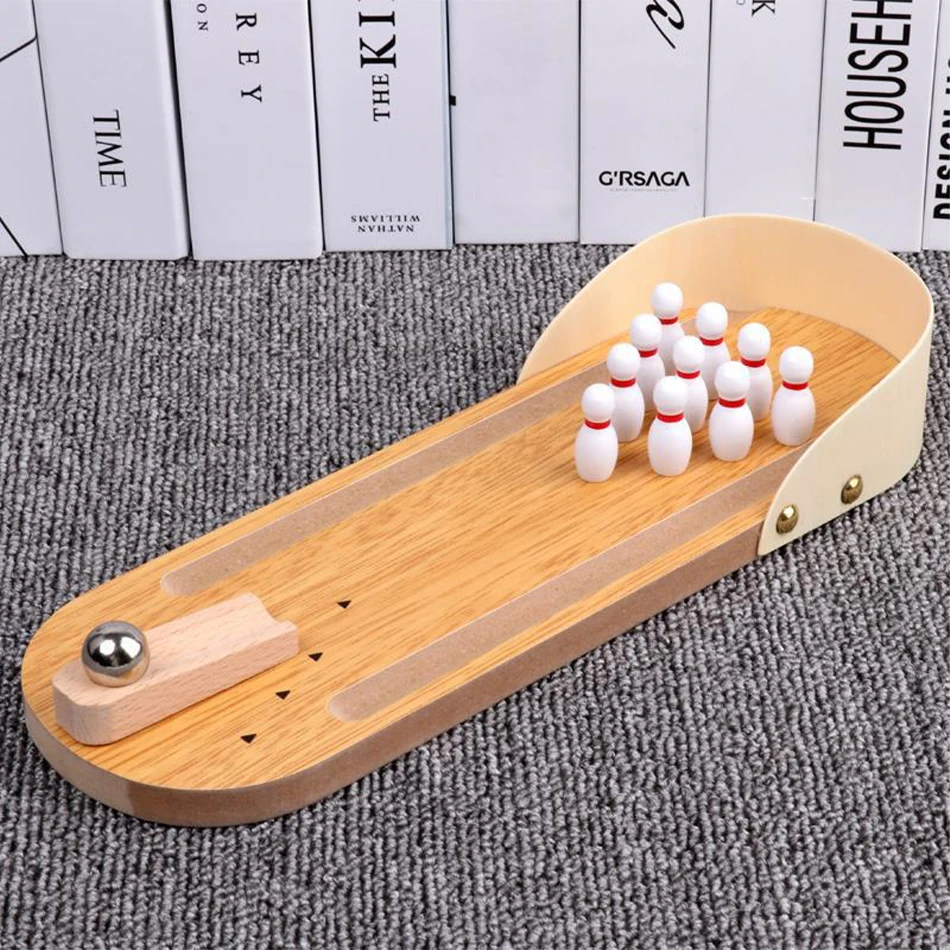 MiniStrike – Convivial et interactif – Jeu de bowling sur table en bois