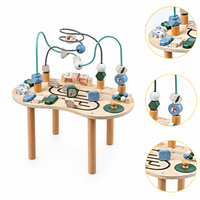Thumbnail for WoodMaze – Ludique et éducatif – Table d'activités en bois avec labyrinthe à perles