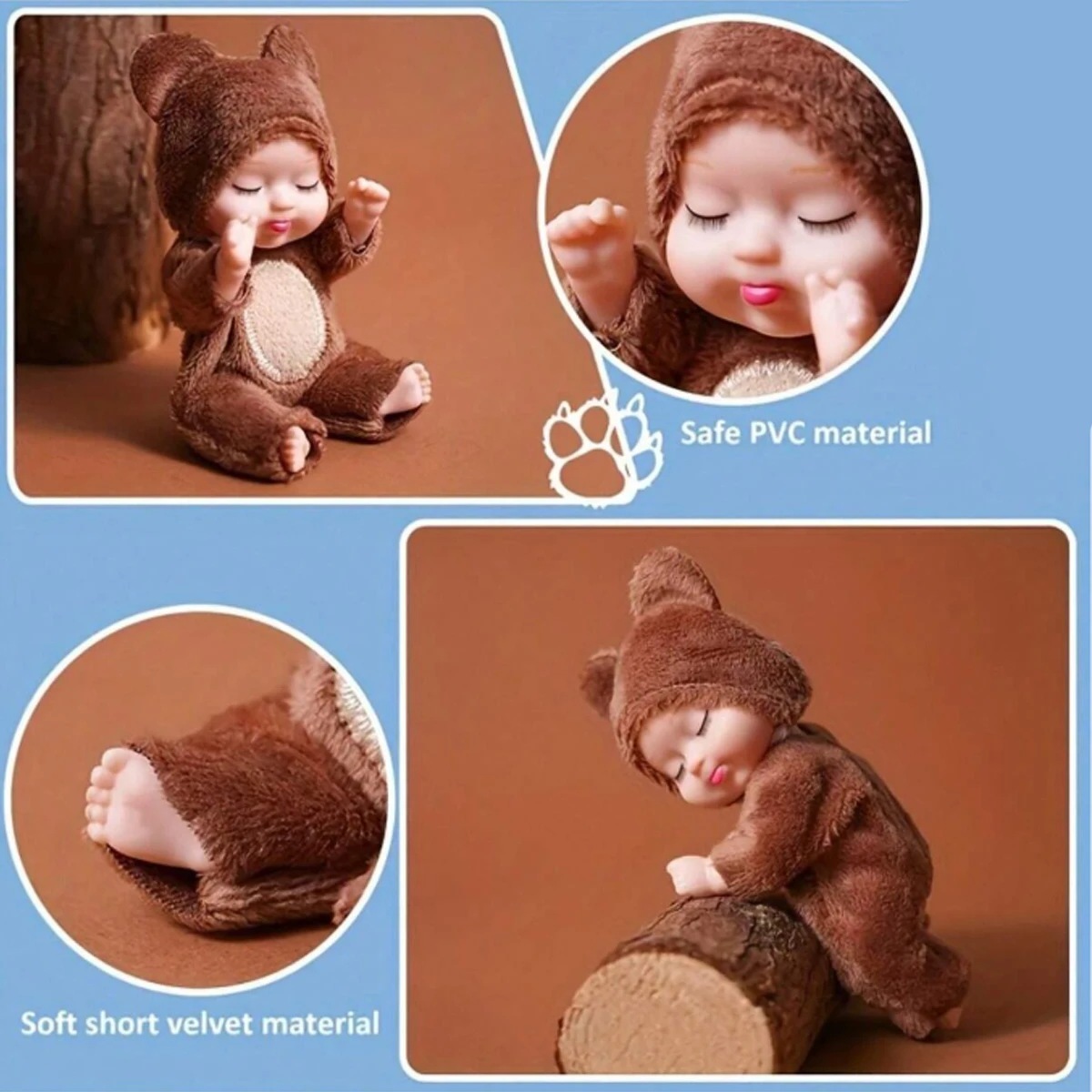 LittleDolly – Mignon et douillet – Une poupée habillée d'un costume d'animal rigolo