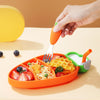 MiniMeal – Sûr et antidérapant – Set de vaisselle en silicone pour tout-petits avec couverts