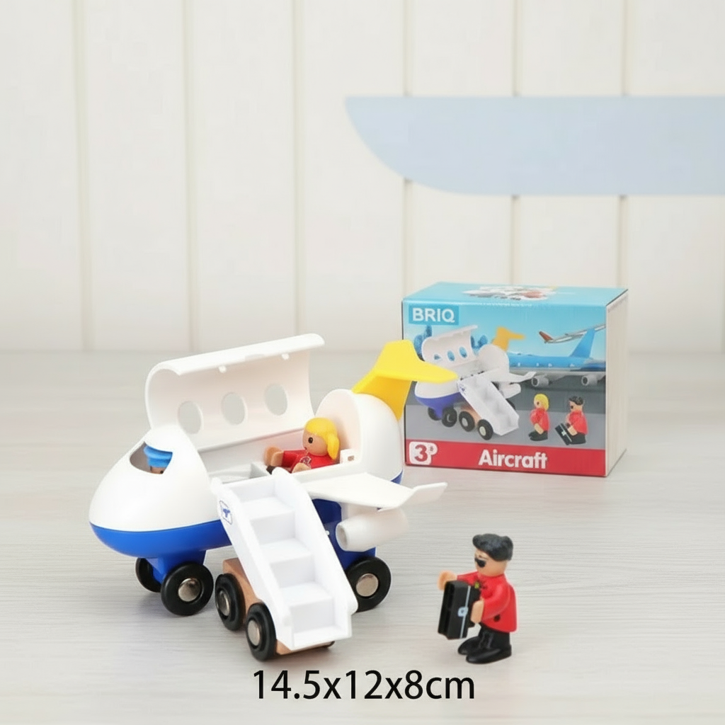 Woods – Élégant et éducatif – Ensemble de jeu en bois sur le thème des transports publics