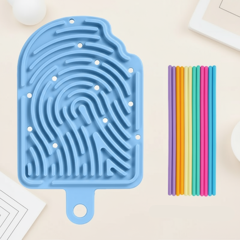 FidgetFrost – Ludique et doux – Tableau d'activités en silicone